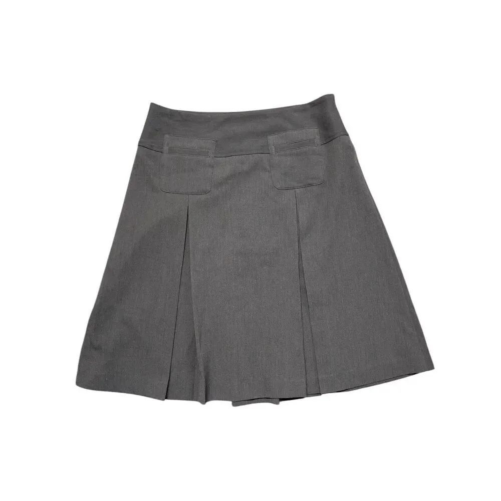 Grace Elements Pleaded Black A-Line Skirt Women's Size 8